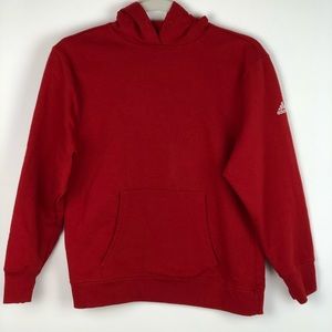Adidas Youth Hoodie Red Large Cotton